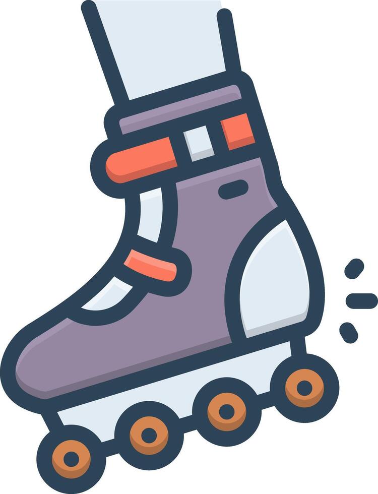 Vector color icon for skating