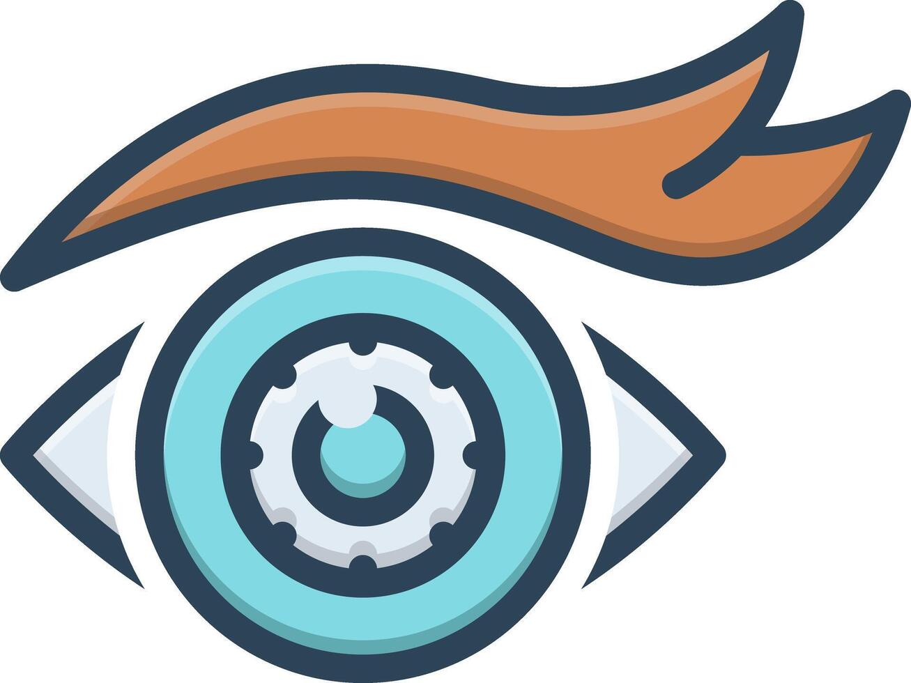 Vector color icon for eye