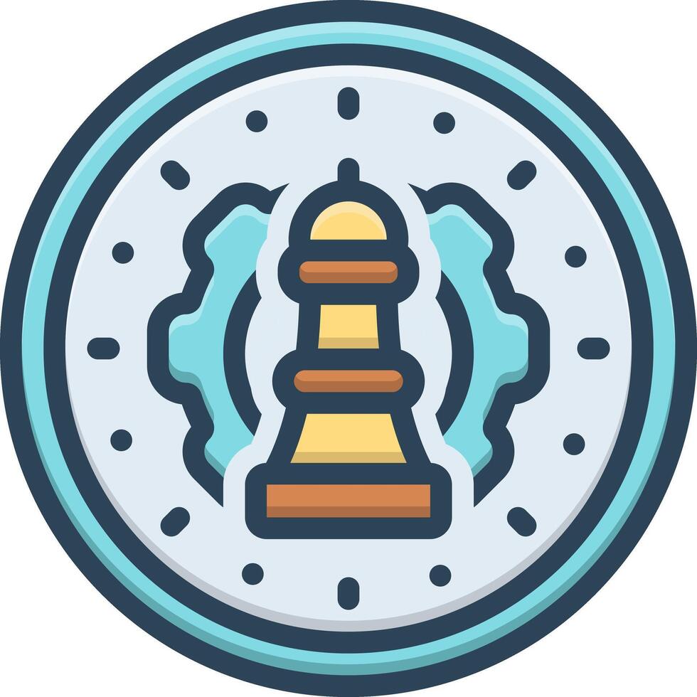 Vector color icon for strategic