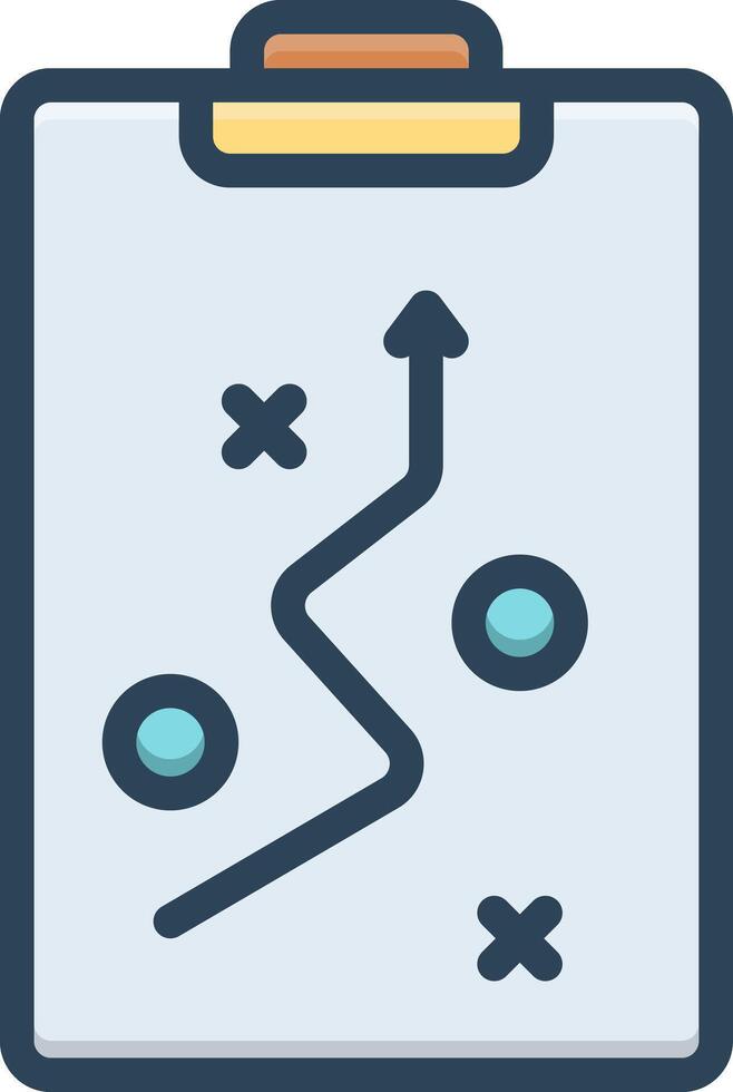 Vector color icon for strategy