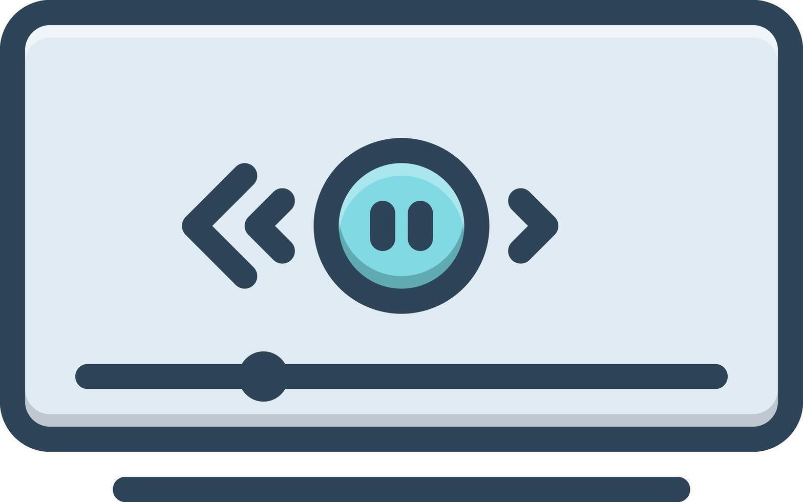 Vector color icon for previous