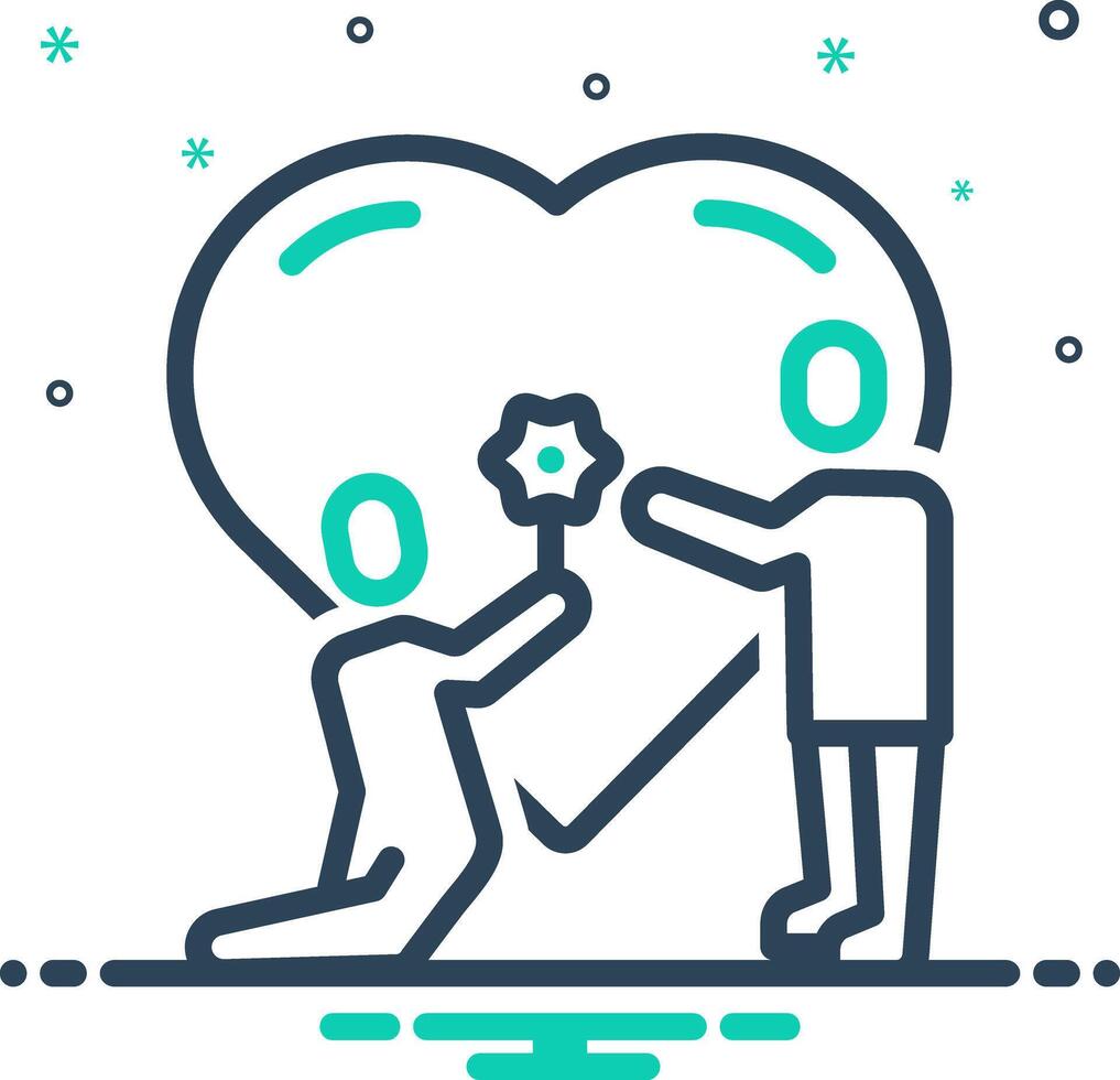 Vector mix icon for kindness