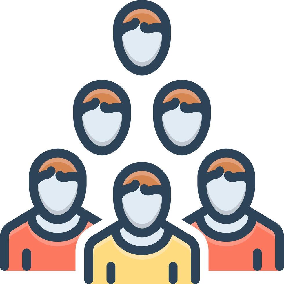 Vector color icon for crowd