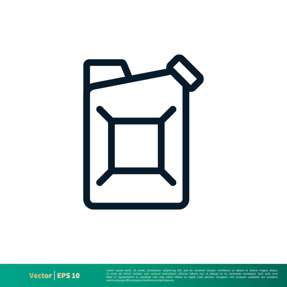 Jerrycan Icon Vector Logo Template Illustration Design EPS 10.