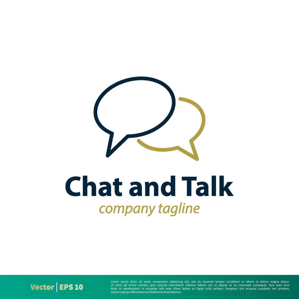 Chat, Talk, Speech Bubble Icon Vector Logo Template Illustration Design. Vector EPS 10.