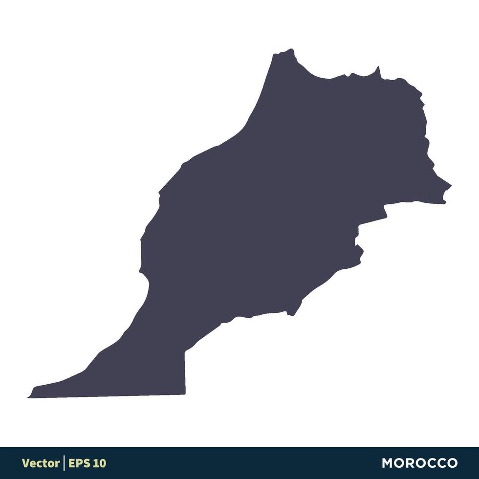 Morocco - Africa Countries Map Icon Vector Logo Template Illustration Design. Vector EPS 10.