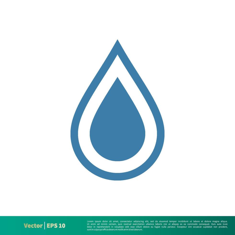 Drop Water Icon Vector Logo Template Illustration Design. Vector EPS 10.