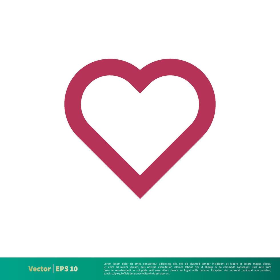 Love Heart Icon Vector Logo Template Illustration Design. Vector EPS 10.