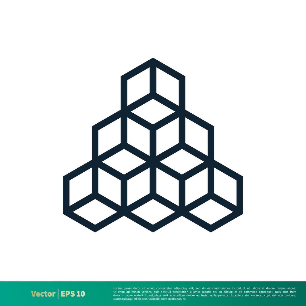Cube Icon Vector Logo Template Illustration Design. Vector EPS 10.