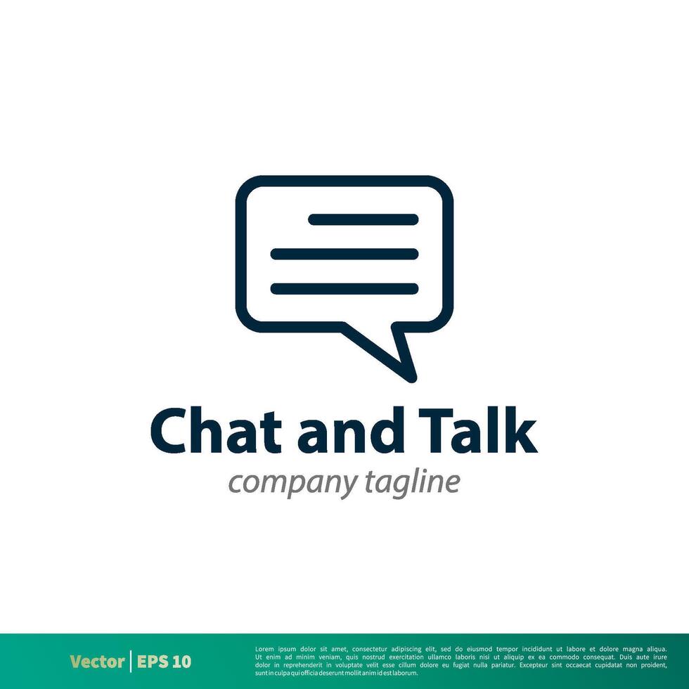 Chat, Talk, Speech Bubble Icon Vector Logo Template Illustration Design. Vector EPS 10.