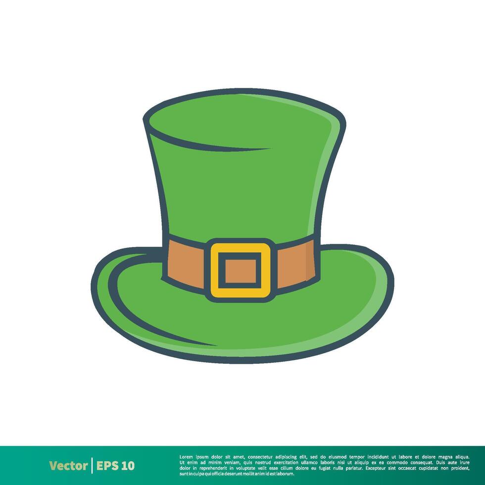 Green Hat St. Patrick Day Icon Vector Logo Template Illustration Design. Vector EPS 10.