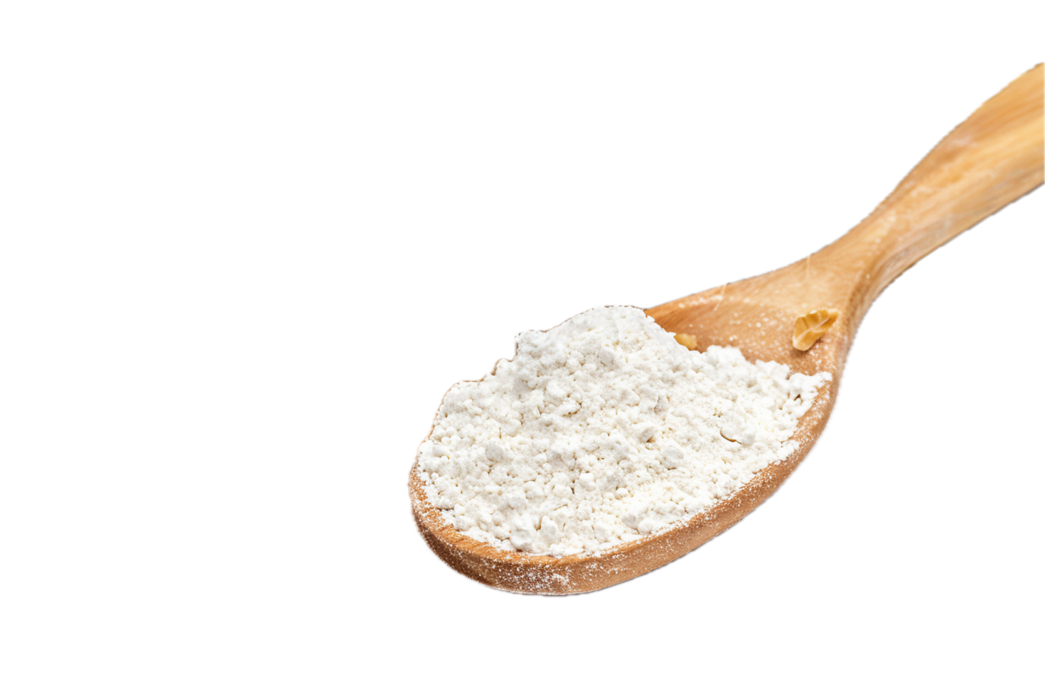 ai gerado farinha dentro de madeira colher png