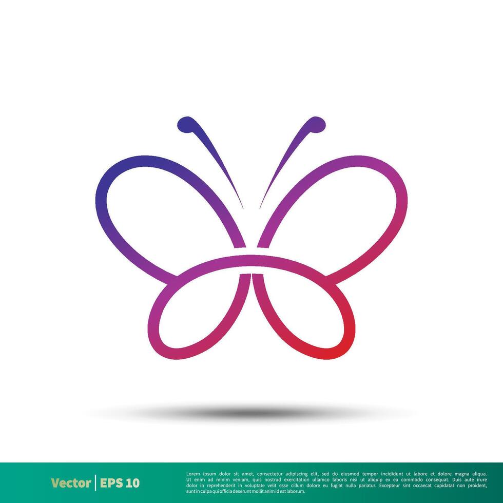 vistoso alas belleza mariposa vector logo modelo ilustración diseño eps 10