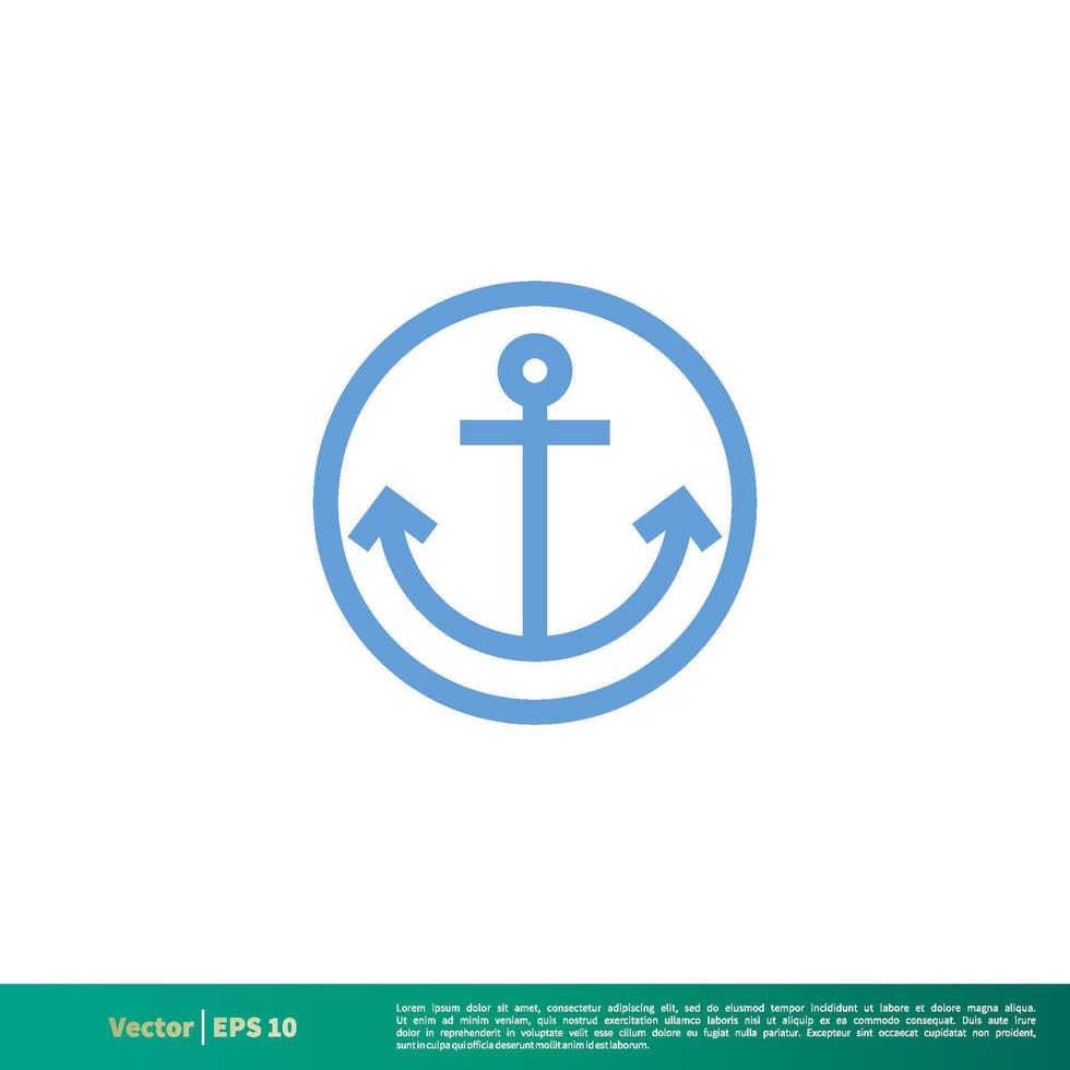 Anchor Icon Vector Logo Template Illustration Design. Vector EPS 10.