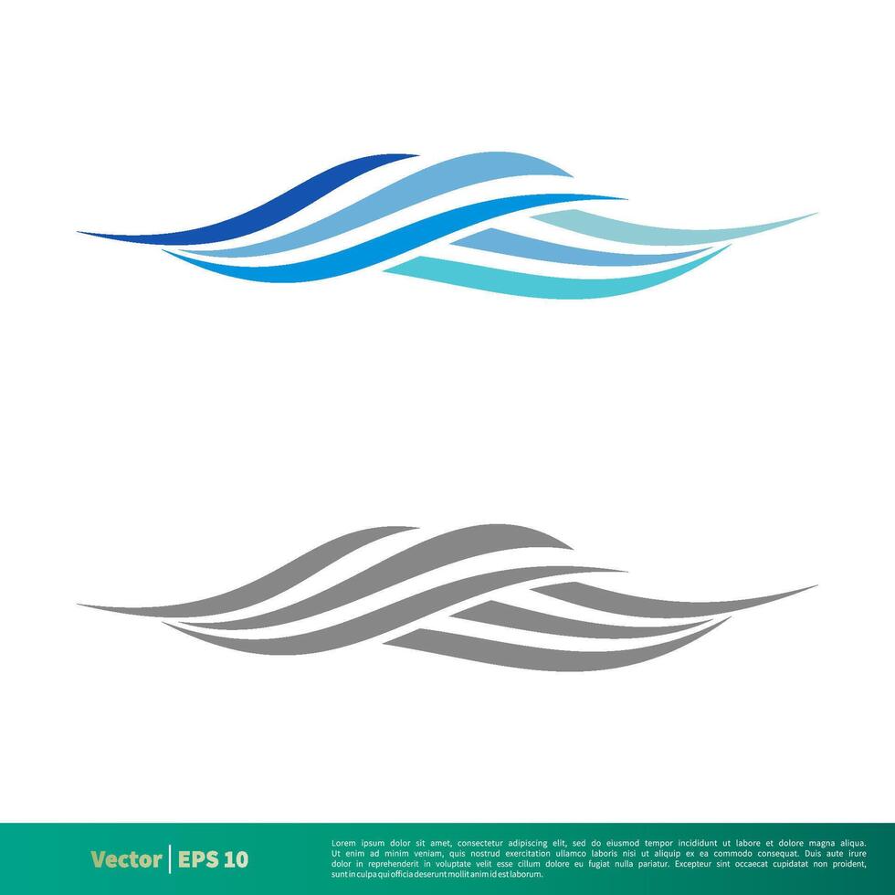 set wave water or smoke fire flame icon vector logo template Illustration Design EPS 10.