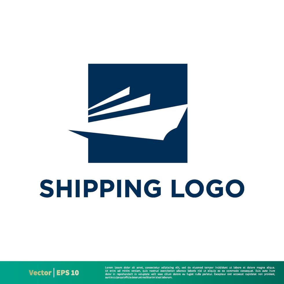 Ship Vector Icon Logo Template Illustration Design. Vector EPS 10.