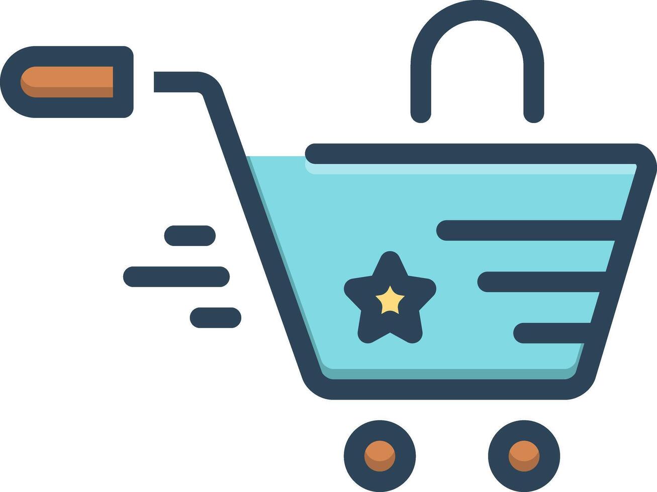 Vector color icon for shopping
