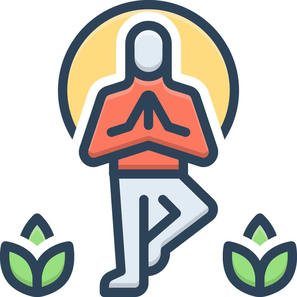 Vector color icon for yoga