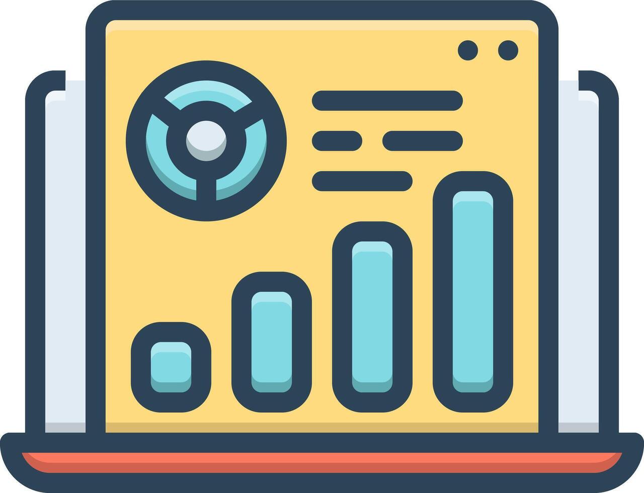 Vector color icon for data chart