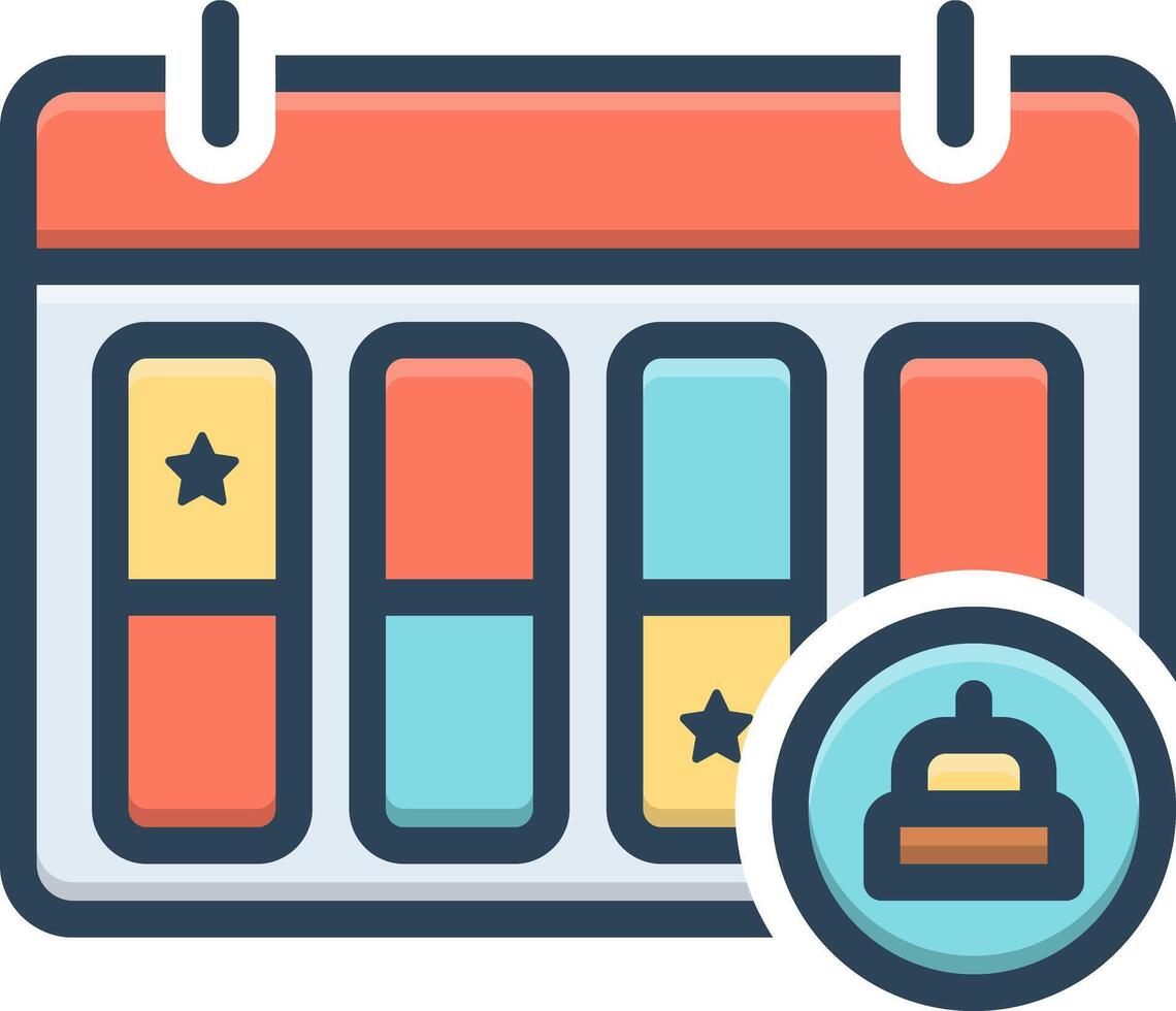 Vector color icon for events