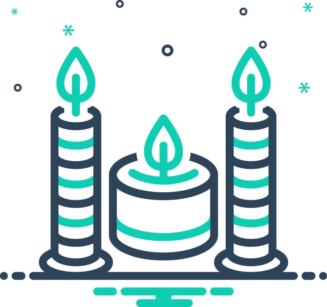 Vector mix icon for candles