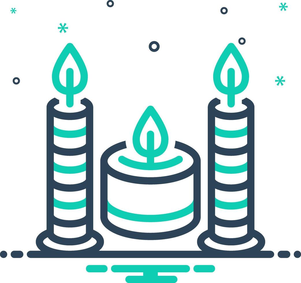 vector mezcla icono para velas