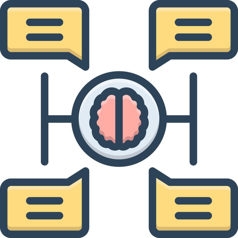 Vector color icon for mind map