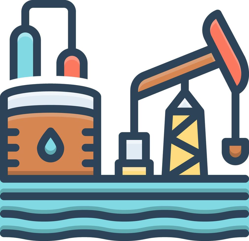 Vector color icon for petroleum