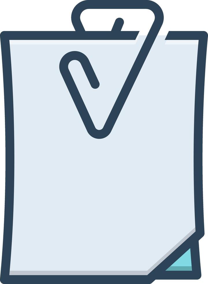 Vector color icon for clip