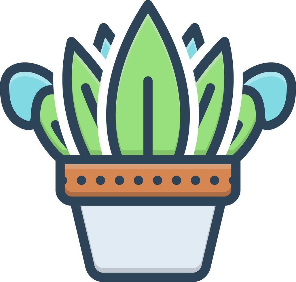 Vector color icon for plant