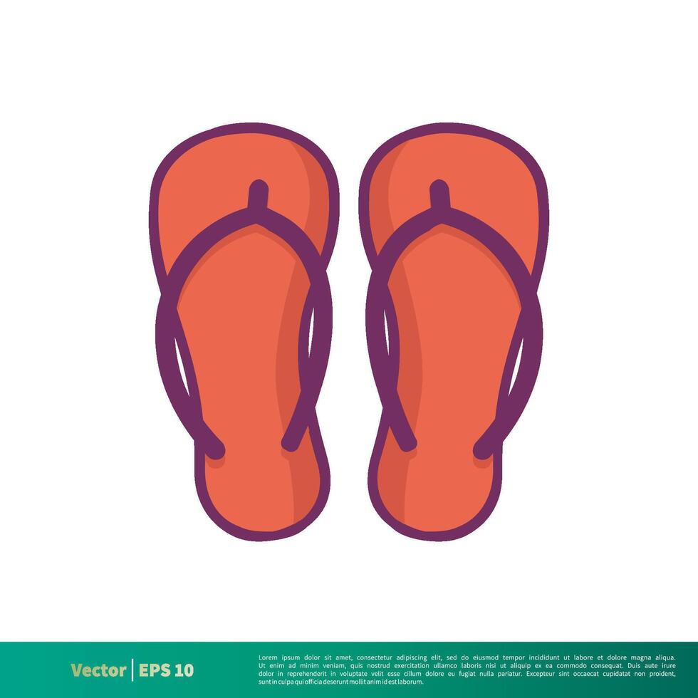 zapatilla sandalia - verano icono vector logo modelo ilustración diseño. vector eps 10