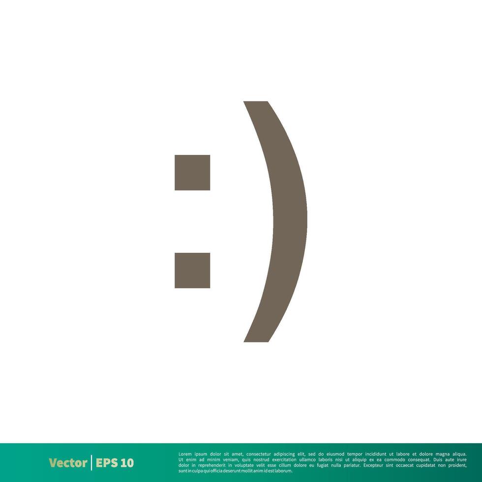 Happy Type Icon Vector Logo Template Illustration Design. Vector EPS 10.