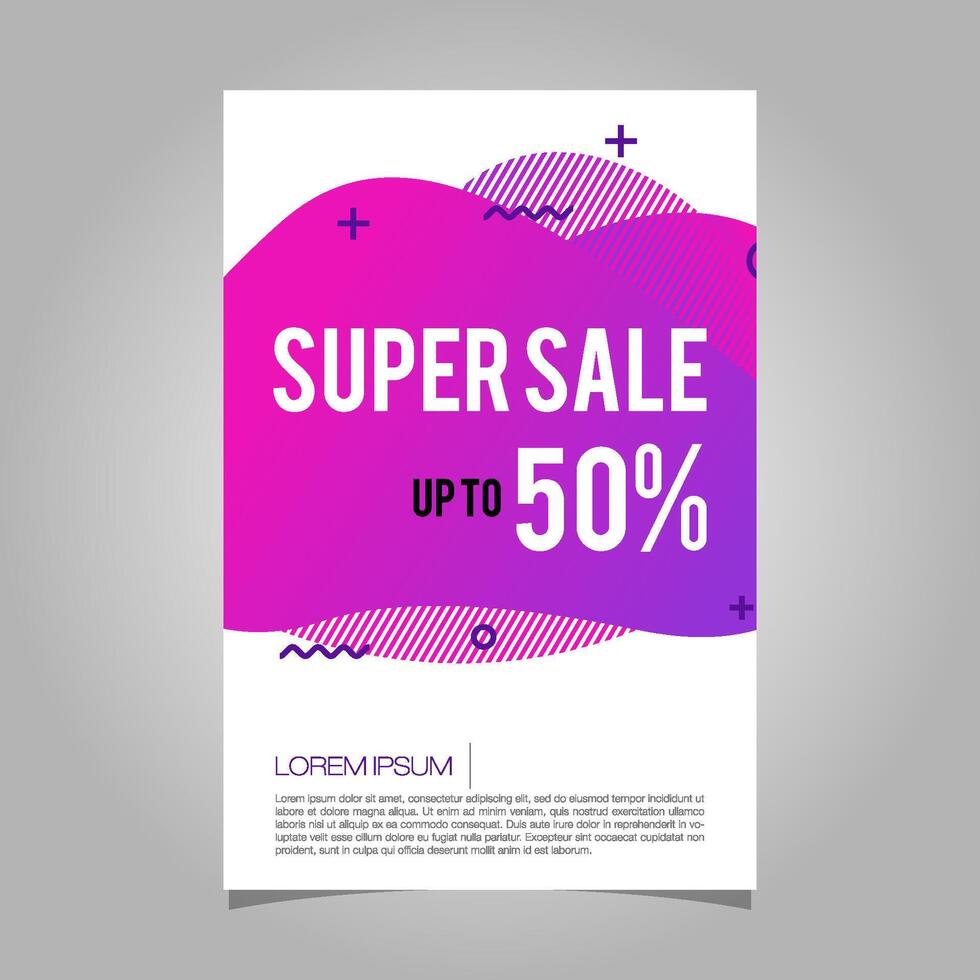 Super Sale Liquid Purple Color Background Banner Vector Template illustration design EPS 10
