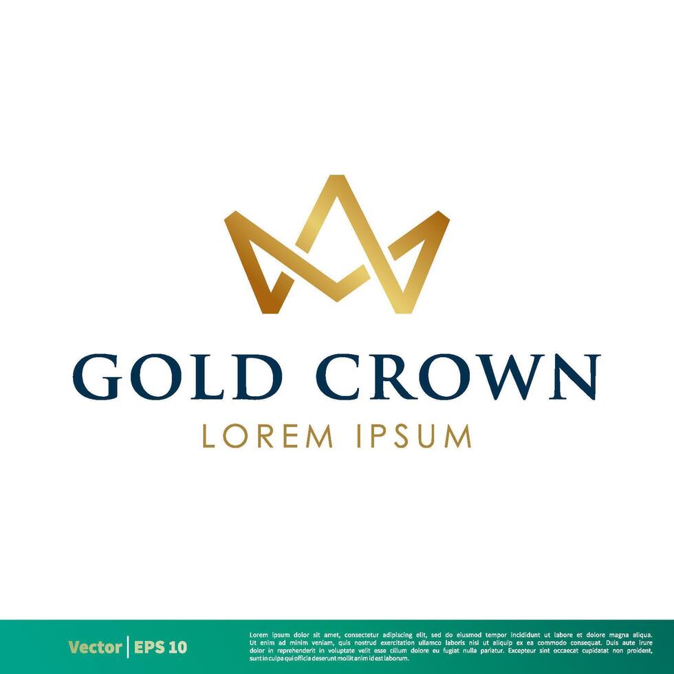 Simple Crown Line Vector Icon Logo Template Illustration Design. Vector EPS 10.