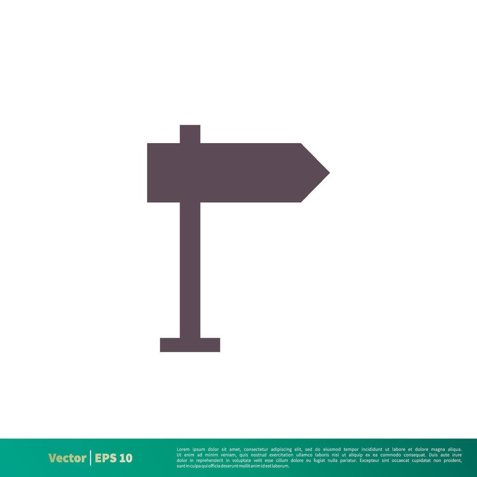 Empty Street Sign Board Icon Vector Logo Template Illustration Design. Vector EPS 10.