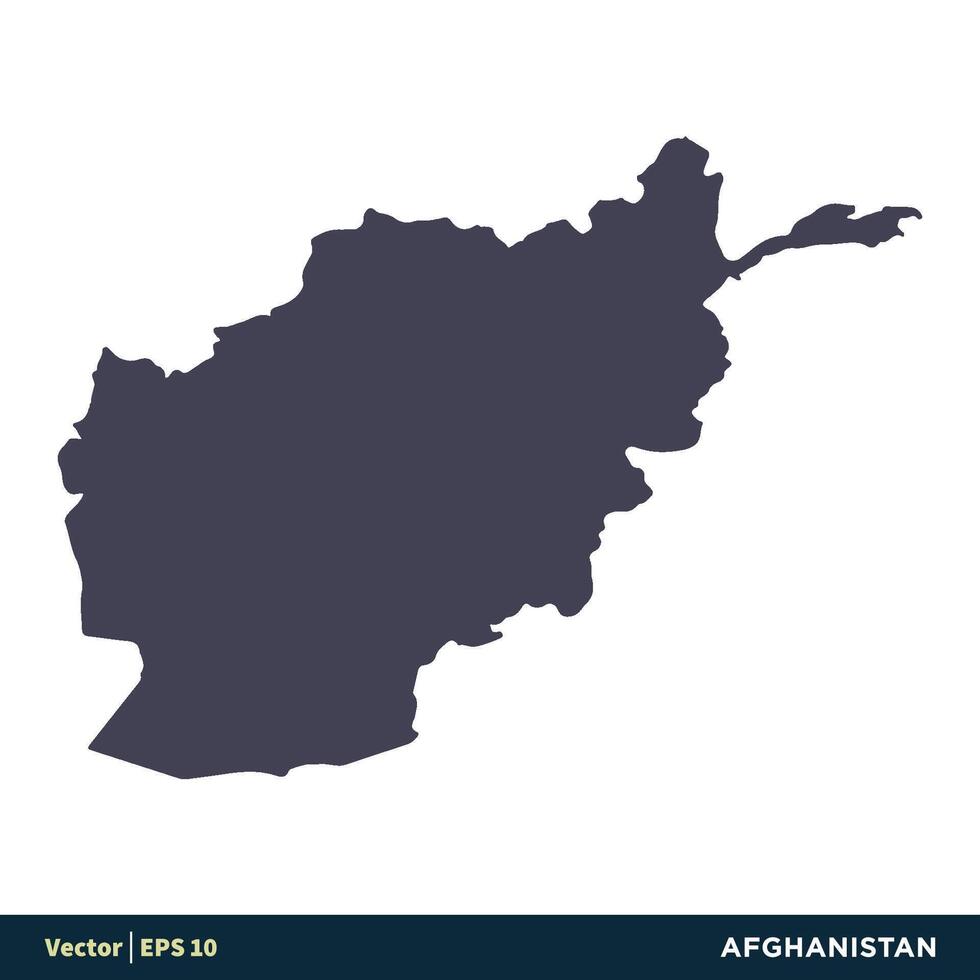Afghanistan - Asia Countries Map Icon Vector Logo Template Illustration Design. Vector EPS 10.