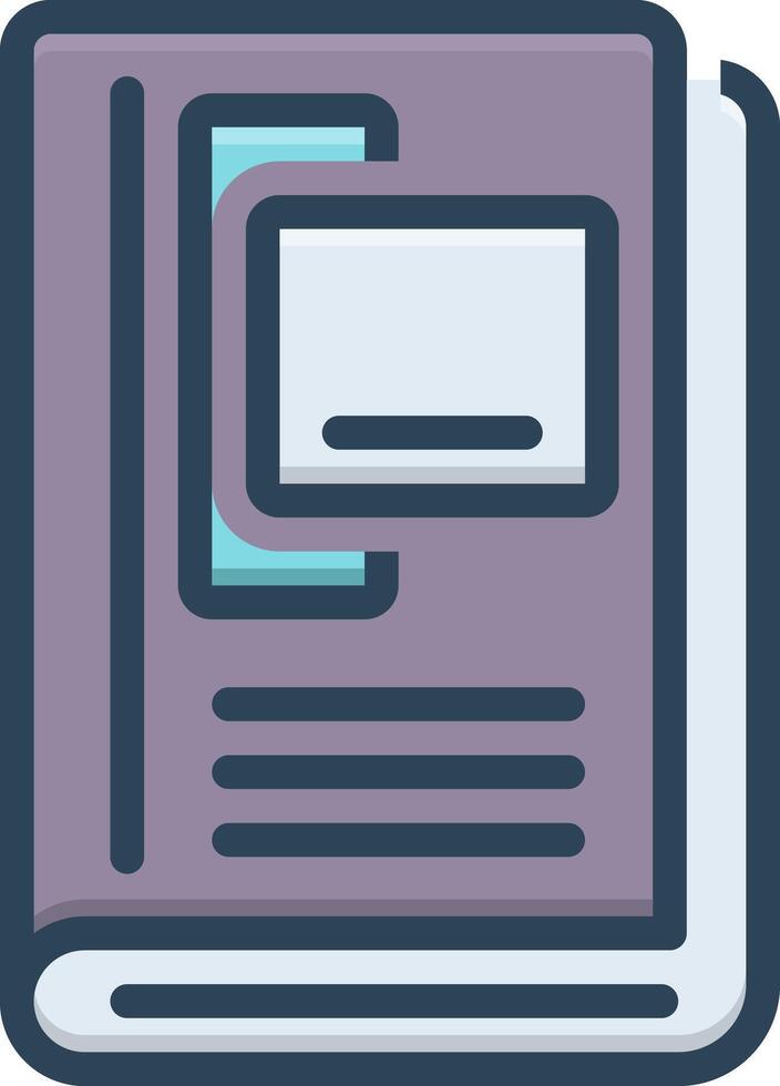 Vector color icon for book