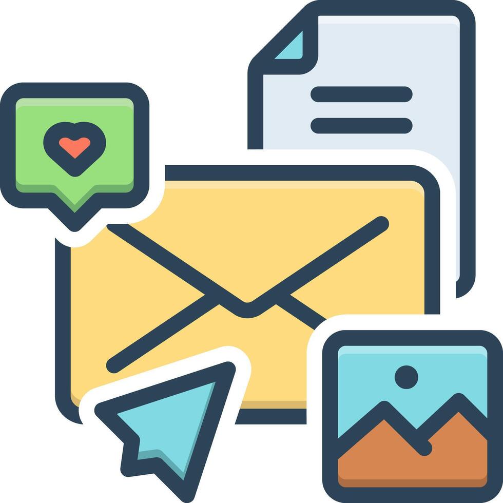 Vector color icon for email