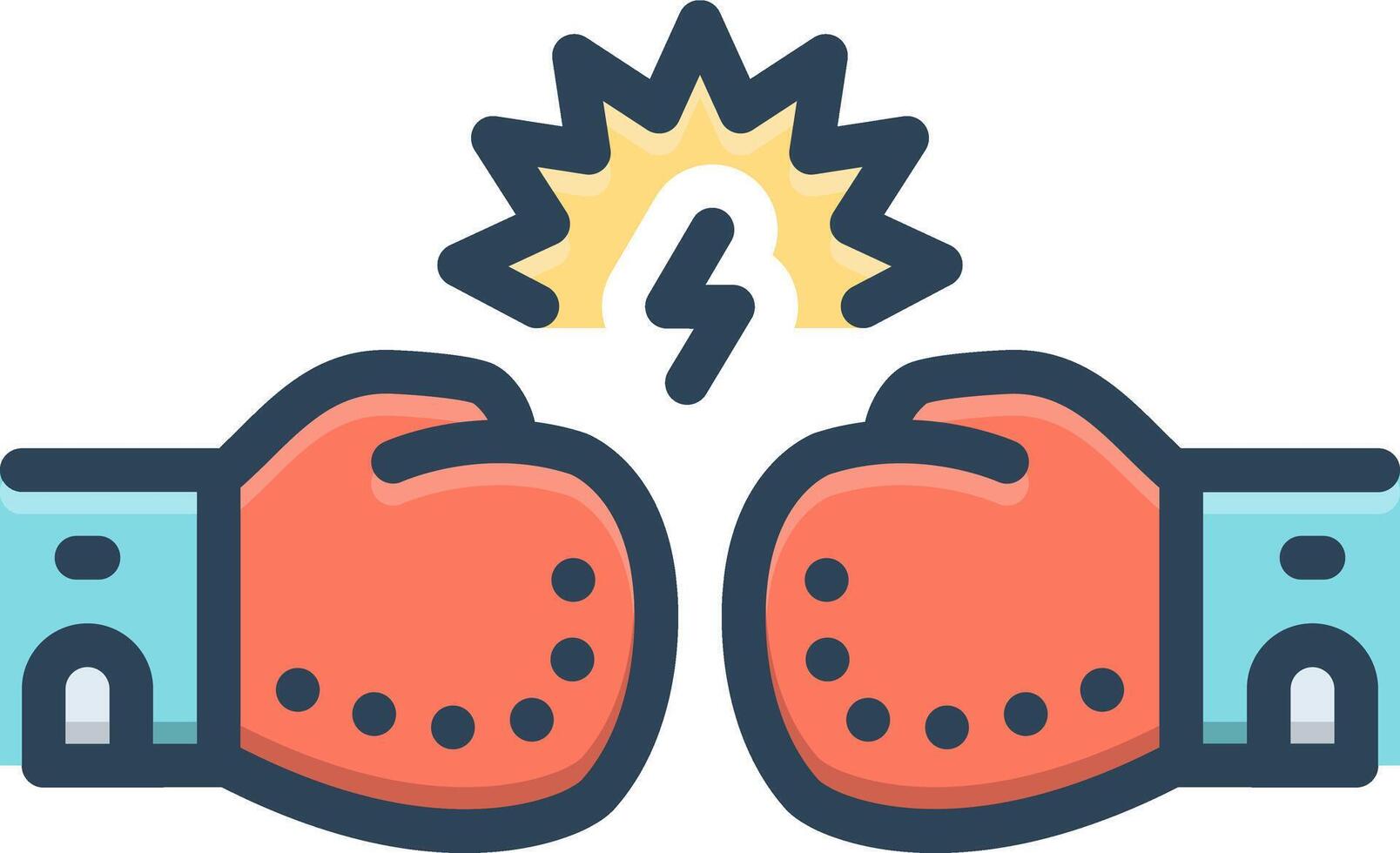 Vector color icon for fighters