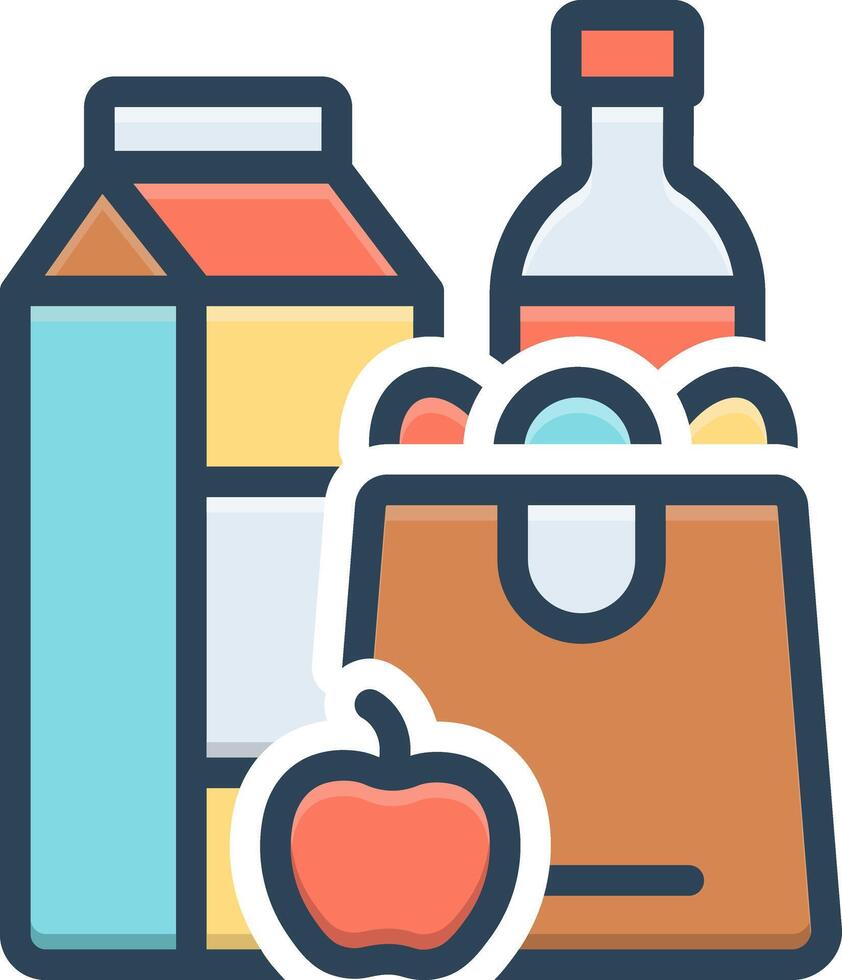 Vector color icon for provisions