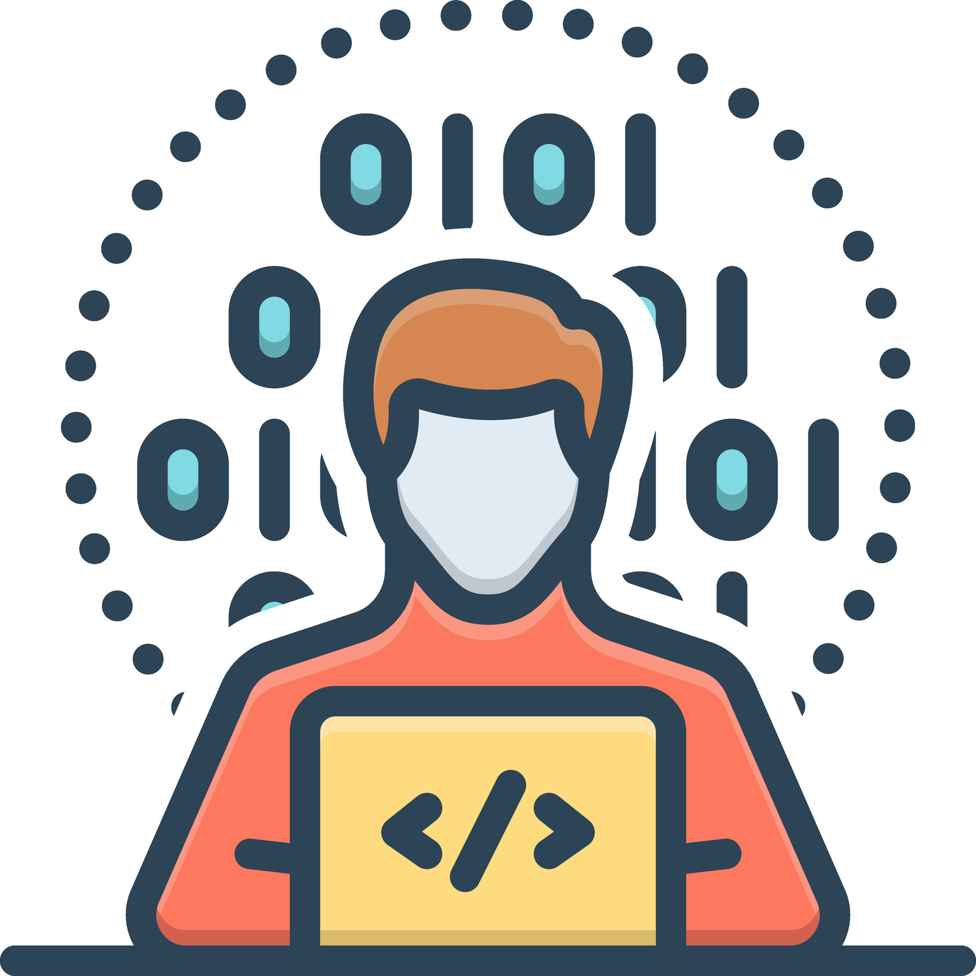 Vector color icon for programmer 41154117 Vector Art at Vecteezy