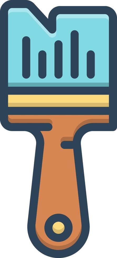 Vector color icon for brush