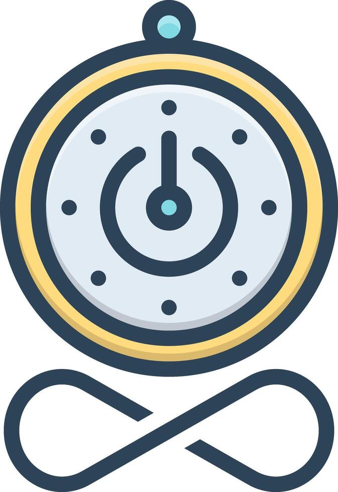 Vector color icon for infinite time