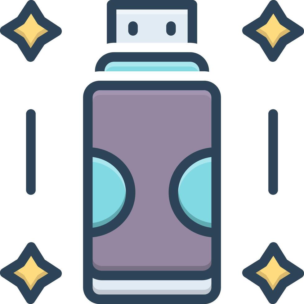 Vector color icon for flash drive