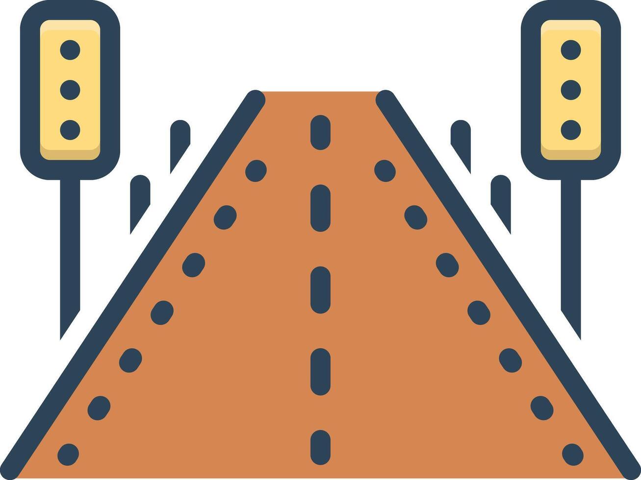 Vector color icon for way