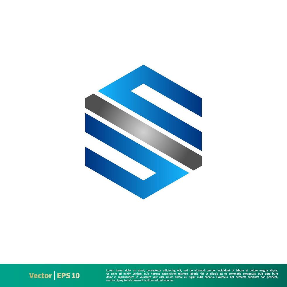 S Letter Hexagon Logo Template Illustration Design. Vector EPS 10.