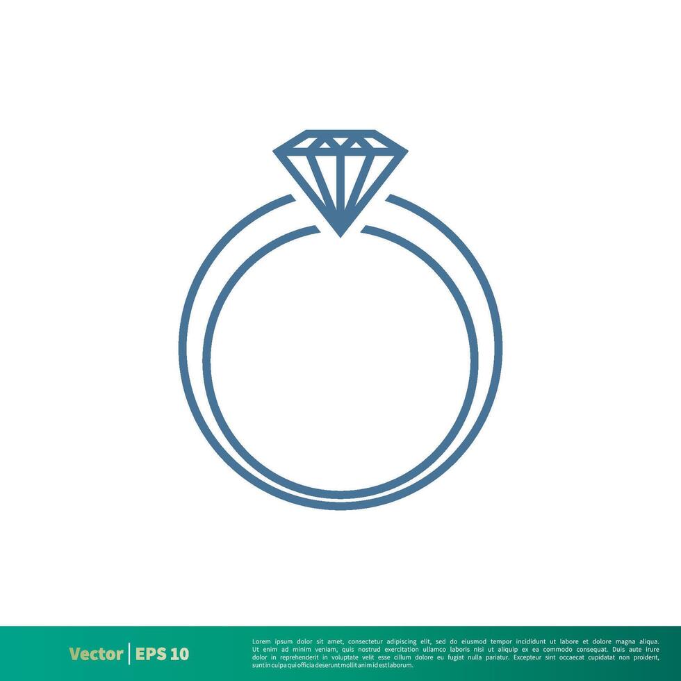 Diamond Ring Icon Vector Logo Template Illustration Design. Vector EPS 10.