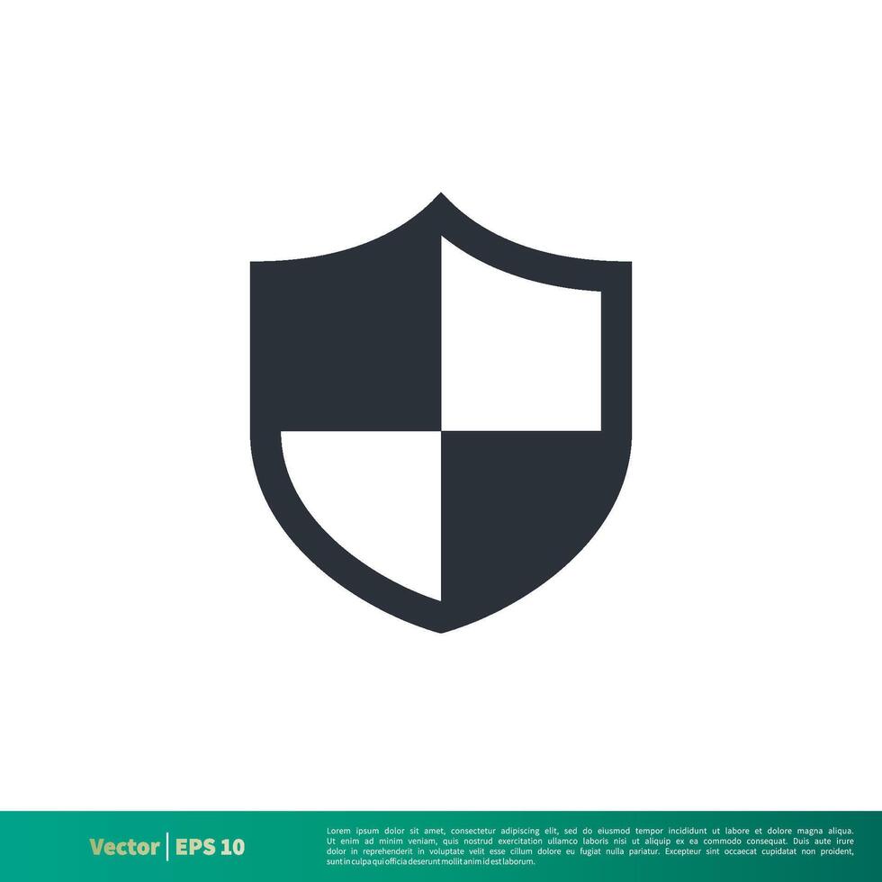 Simple Shape Shield Icon Vector Logo Template Illustration Design. Vector EPS 10.