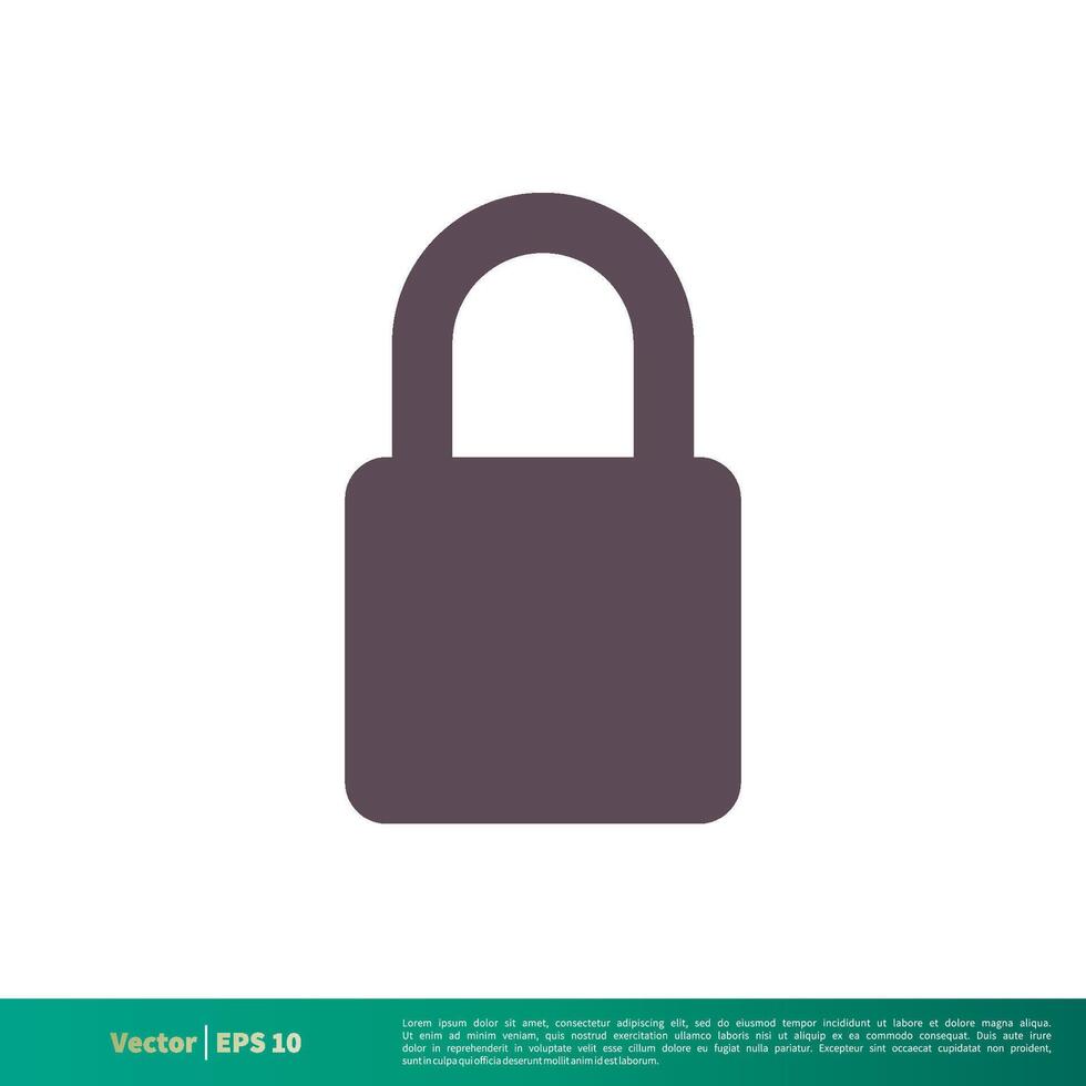 Padlock Icon Vector Logo Template Illustration Design. Vector EPS 10.