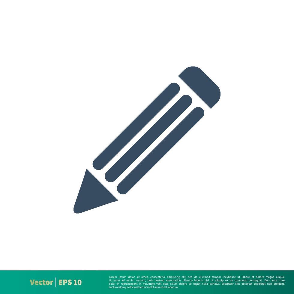 lápiz - educación icono vector logo modelo ilustración diseño. vector eps 10